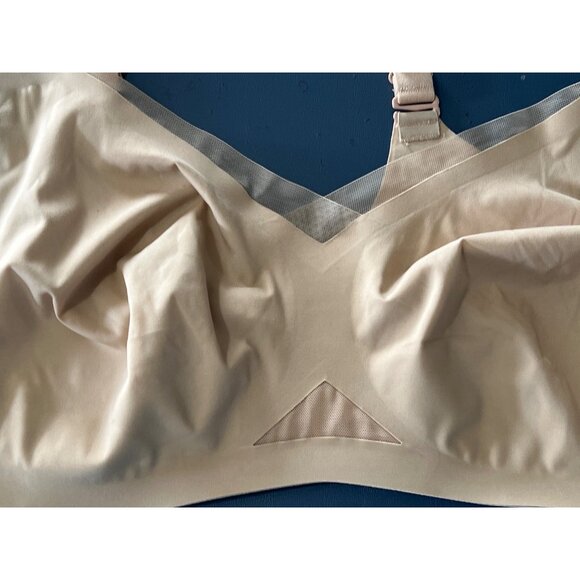 Honeylove Signature Wireless Bra 40C/D Nude Seamless Mesh Comfort Support - Picture 3 of 7